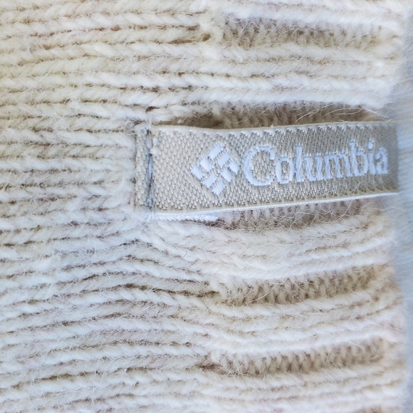 Columbia Sweater Women's XLarge Long Sleeve Zip Cardigan 10% Angora Beige - Picture 8 of 11